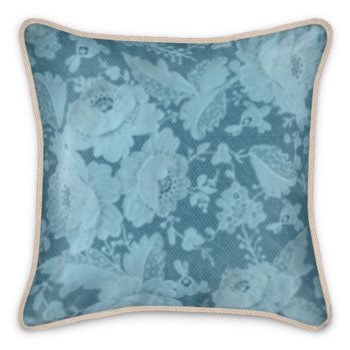 Silk Lace Blur Pillowcase - Ocean Blue